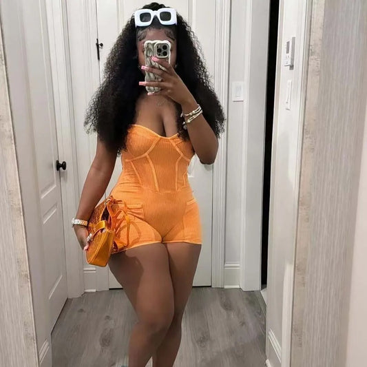 Trinity Romper (Orange)