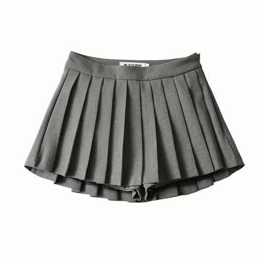 Spice Girl Pleated Skirt - Gray