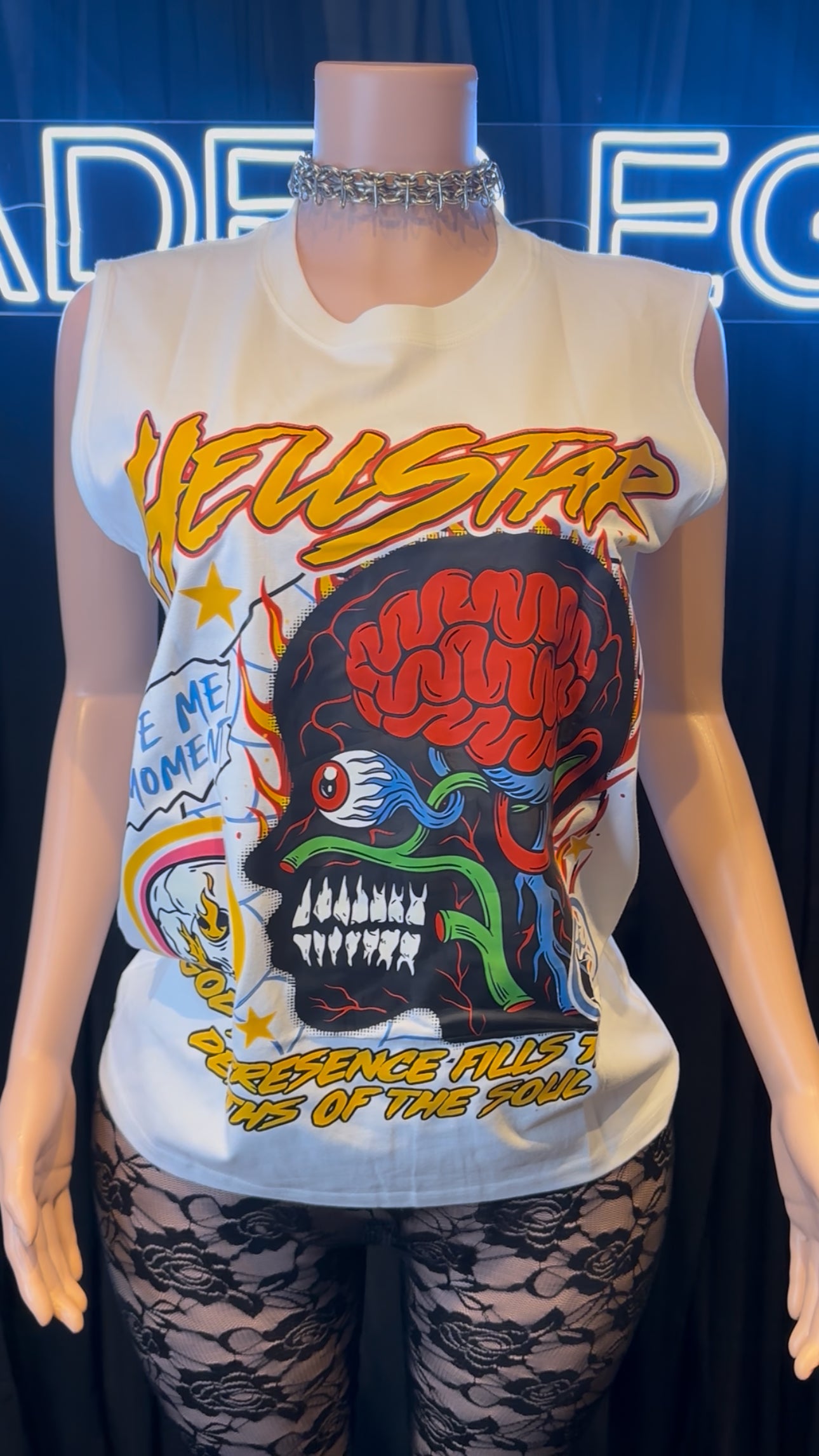 Oversized Maniac Tank (Black and White)